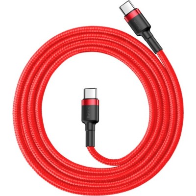 Baseus Braided USB 2.0 Cable USB-C male - USB-C male Red 1m (CATKLF-G09)